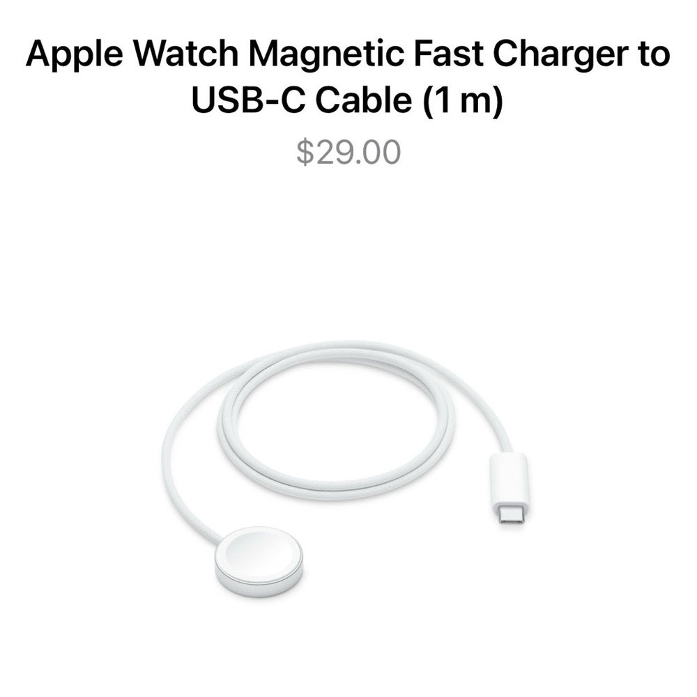 Apple USB-C Magnetic Charger for Watch - White